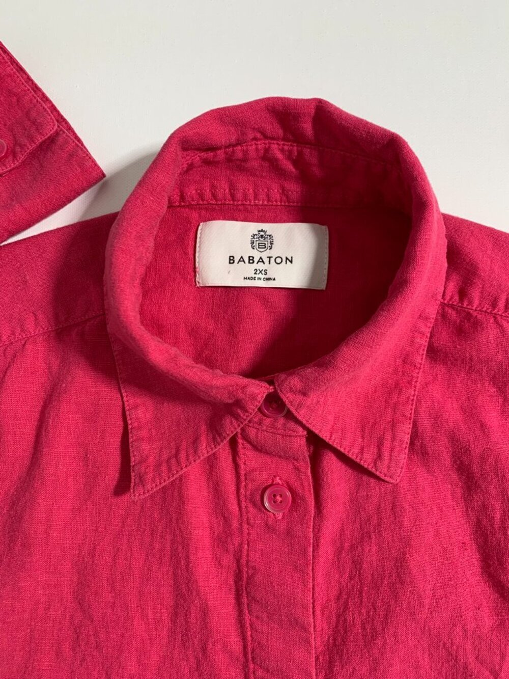 Wilfred Oversized Pink Long Sleeve Shirt Size XS Linen and LENZING Belended - Picture 7 of 10